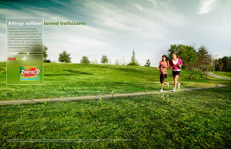 A still from a Zyrtec commercial