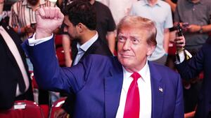 Former President of the United States of America, Donald Trump, is seen in attendance during the UFC 302 event at Prudential Center on June 01, 2024 in Newark, New Jersey.