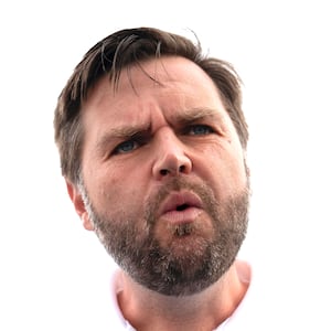 JD Vance speaks with media at the airport before he departs on September 14, 2024 in Greenville, North Carolina.