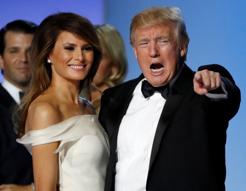 Melania and Donald Trump.
