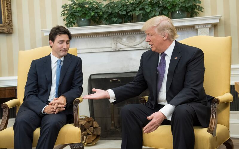 Justin Trudeau and Donald Trump.