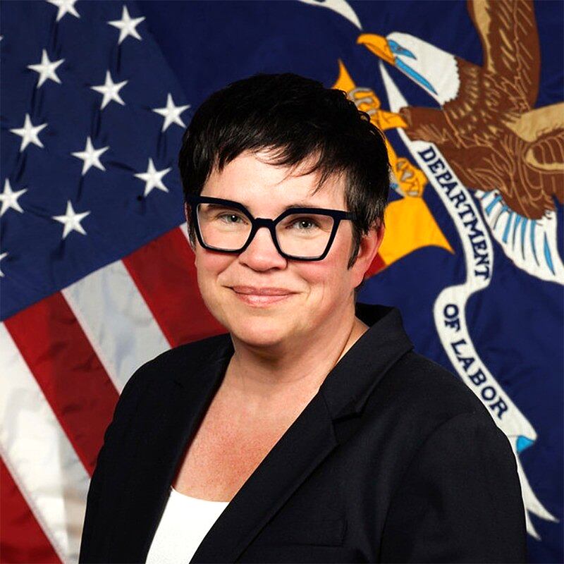 Portrait of Erika McEntarfer, Commissioner of the Bureau of Labor Statistics under President Biden.