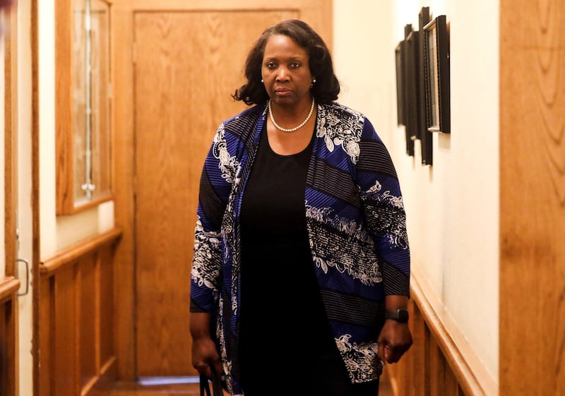 Federal Reserve Governor Lisa Cook attends the Federal Reserve Bank of Kansas City's 2025 Jackson Hole economic symposium, "Labor Markets in Transition: Demographics, Productivity, and Macroeconomic Policy" in Jackson Hole, Wyoming, in August.