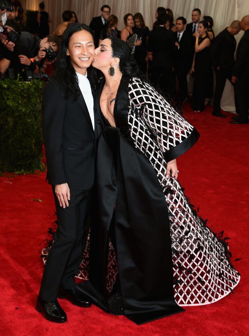 Alexander Wang and Lady Gaga attend the "China: Through The Looking Glass" Costume Institute Benefit Gala at the Metropolitan Museum of Art on May 4, 2015 in New York.
