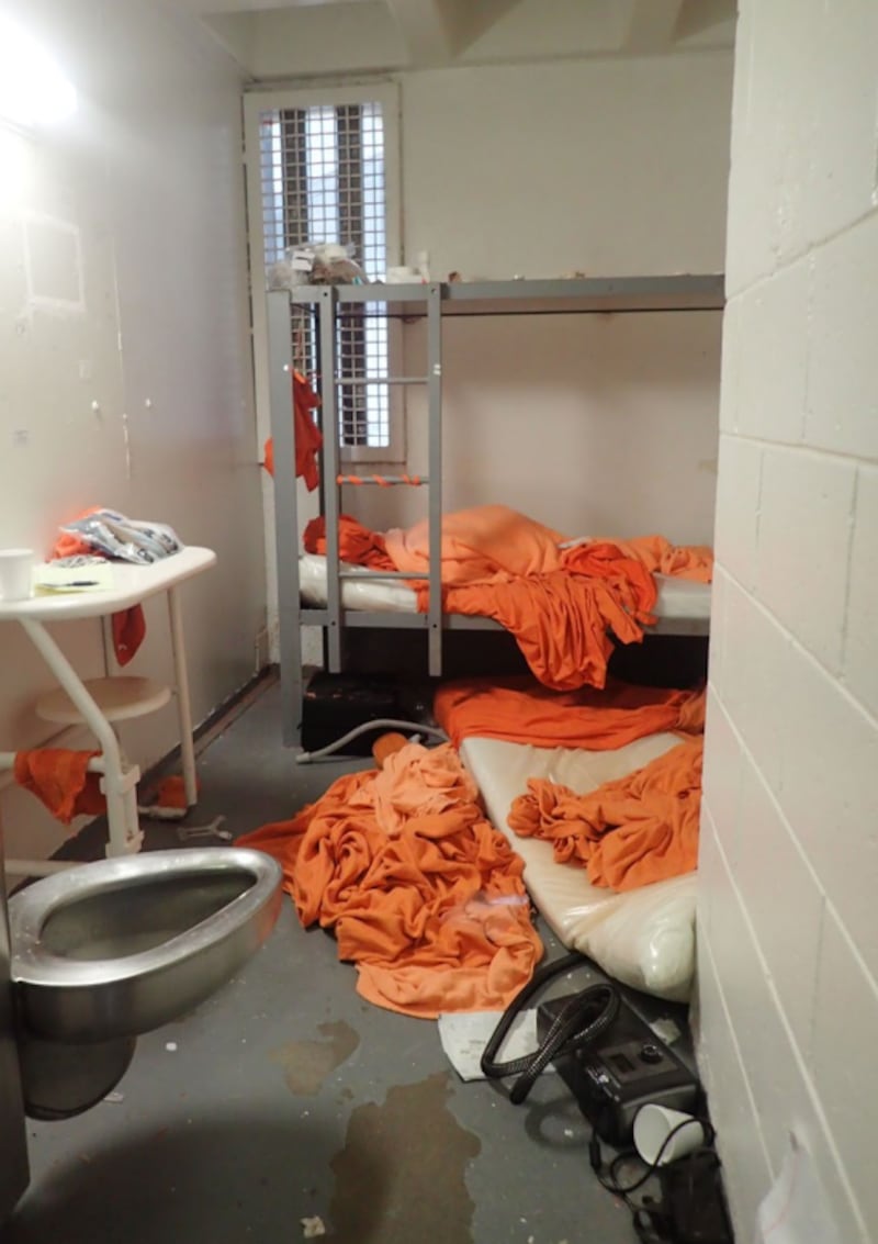 Prison cell of Jeffery Epstein following his suicide at  at the Metropolitan Correctional Center in New York, New York