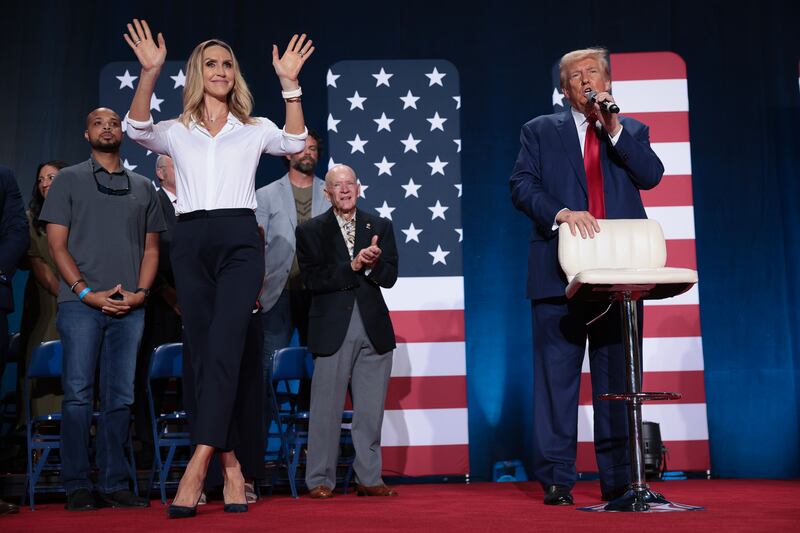 Lara Trump and her father-in-law, Donald Trump.