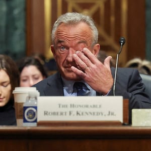 U.S. Health and Human Services Secretary Robert F. Kennedy Jr., rubs his eye as he attends to testify before a Senate Finance Committee hearing on President Donald Trump's 2026 health care agenda, on Capitol Hill in Washington, D.C., U.S., September 4, 2025. REUTERS/Jonathan Ernst     TPX IMAGES OF THE DAY
