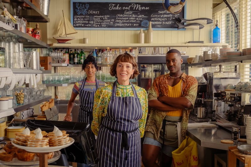 Sunita Mani, Olivia Colman, and Ncuti Gatwa