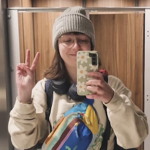 Becky Burke poses for a mirror selfie.