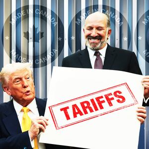 Donald Trump, Howard Lutnik tariff illustration
