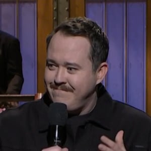 Shane Gillis giving his monologue