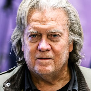 Steve Bannon and Laura Loomer