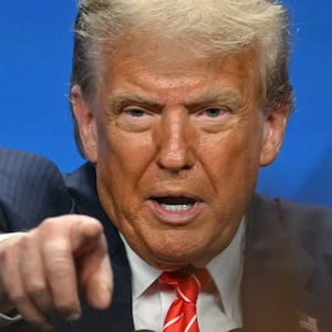 President Donald Trump speaks during a news conference following the 2025 NATO Summit on June 25, 2025 in The Hague, Netherlands where he blasted the leak of an initial U.S. intelligence report that undermined his claims about damage in the strikes on Iran.