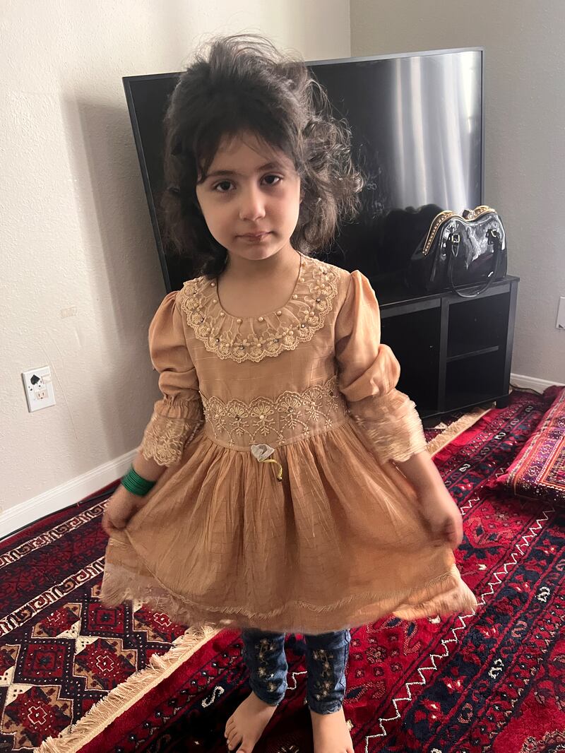 Abdul Rahman Waziri's older daughter, Behar, aged 4.
