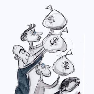Jeff Bezos and Ann Telnaes' cartoon
