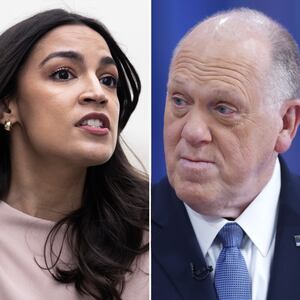 Alexandria Ocasio-Cortez and Tom Homan