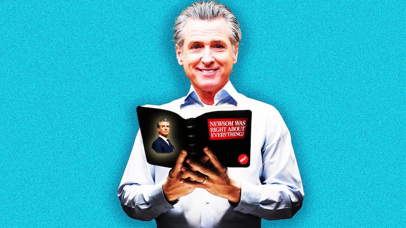 Gavin Newsom photo illustration