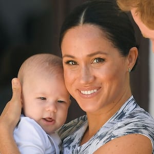 Meghan Markle with baby Archie and Prince Harry