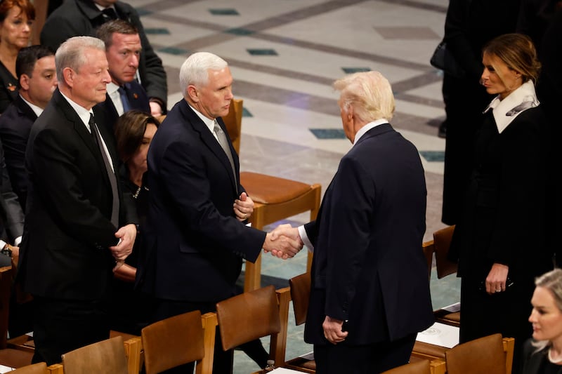Mike Pence and Donald Trump.
