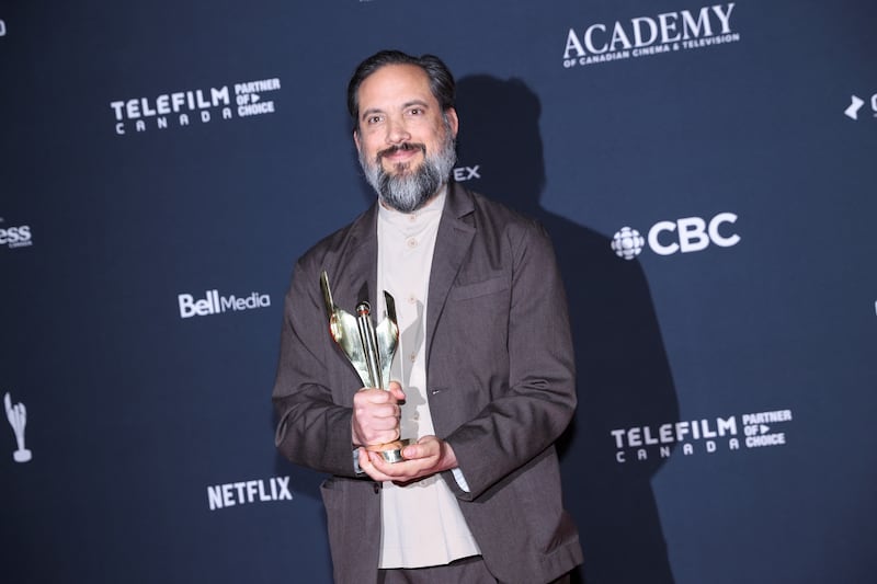 Daniel Bekerman, winner of the Best Motion Picture award for the series "The Apprentice", poses at the 2025 Canadian Screen Awards in Toronto, Ontario, Canada, June 1, 2025. REUTERS/Cole Burston