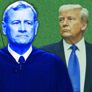 Chief Justice Roberts, Donald Trump photo illustration