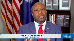 Sen. Tim Scott (R-SC) during a “Meet the Press” interview.