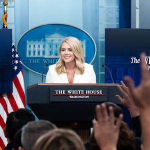 White House Press Secretary Karoline Leavitt speaks during the daily briefing in the Brady Briefing Room.