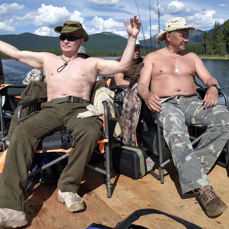 Russian President Vladimir Putin, defence minister Sergei Shoigu