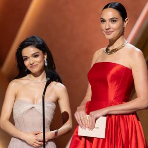 Rachel Zegler and Gal Gadot at the 2025 Academy Awards.