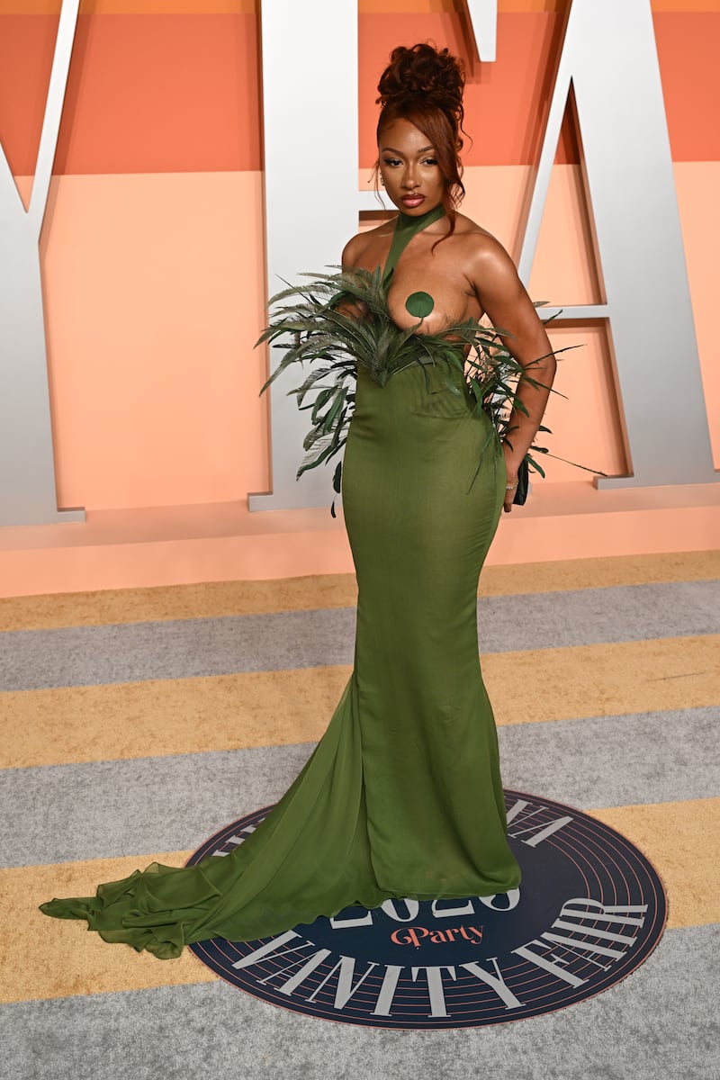 Megan Thee Stallion attending the Vanity Fair Oscar Party
