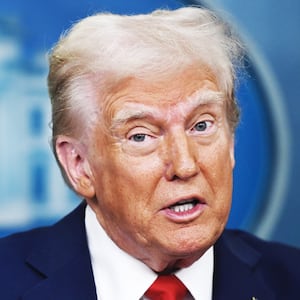 WASHINGTON, UNITED STATES - JANUARY 30: United States President Donald Trump makes a press statement at the White House in Washington DC., United States on January 30, 2025. (Photo by Celal Gunes/Anadolu via Getty Images)