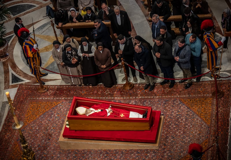 Visitors will be able to see the deceased Pope Francis until Friday night.