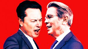 A photo illustration of Elon Musk and Scott Bessent.