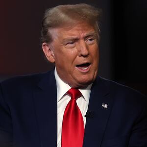 A photograph of Donald Trump.