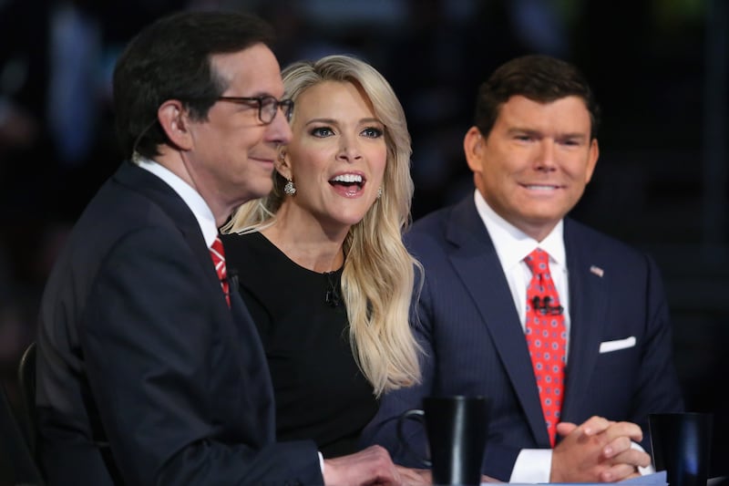 Chris Wallace, Megyn Kelly and Bret Baier