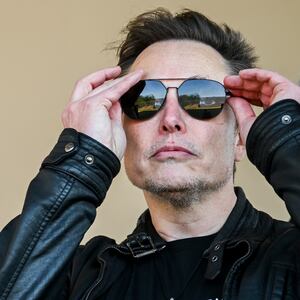 Elon Musk watches the launch of a SpaceX Starship rocket in November in Texas.