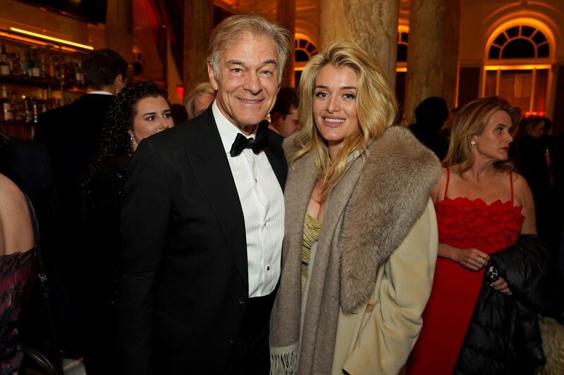 WASHINGTON, DC - JANUARY 19: (L-R) Mehmet Oz and Daphne Oz attend Inauguration Eve hosted by Uber, X and The Free Press at Cafe Riggs on January 19, 2025 in Washington, DC. (Photo by Leigh Vogel/Getty Images for Uber, X and The Free Press)