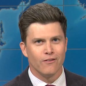 Colin Jost talking about Pope Trump