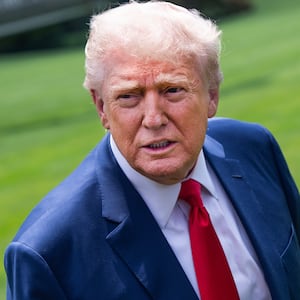 President Donald Trump on the South Lawn of the White House.