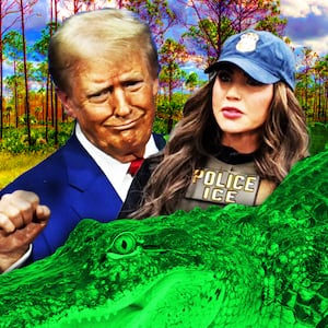 Kristi Noem, Donald Trump photo illustration