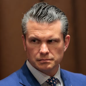 WASHINGTON, DC - APRIL 10: Secretary of Defense Pete Hegseth attends a Cabinet meeting at the White House on April 10, 2025 in Washington, DC. President Trump convened a Cabinet meeting a day after announcing a 90-day pause on ‘reciprocal’ tariffs, with the exception of China.  (Photo by Anna Moneymaker/Getty Images)