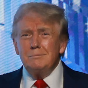 Donald Trump with hands outstretched