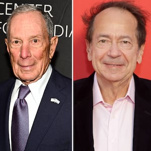 From left, Michael Bloomberg, John Paulson and David Rubenstein