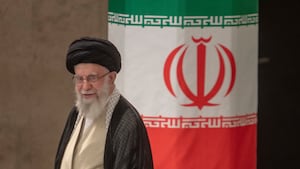 Iranian Supreme Leader Ayatollah Ali Khamenei waves as he arrives to vote for the presidential runoff election on July 5, 2024 in Tehran, Iran. The second round of Iran's presidential elections was held while no candidate won the majority of votes in the first round of elections last month. In the second round, Saeed Jalili, who is known as a radical candidate, faced Masoud Pezeshkian, a reformist candidate.