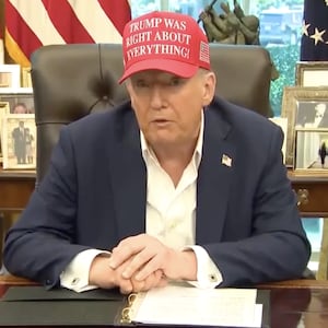 President Donald Trump speaks from the Oval Office on Friday, Aug. 22.