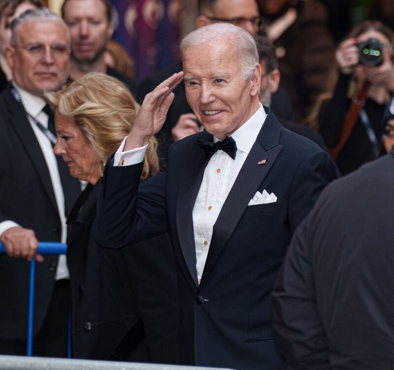 Jill Biden and Former U.S. President Joe Biden attend a March event in New York City.