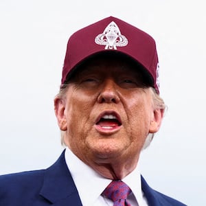 U.S. President Donald Trump delivers remarks during a rally in Fort Bragg, North Carolina.