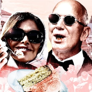 Lauren Sánchez and Jeff Bezos's wedding in an ad for socialism.