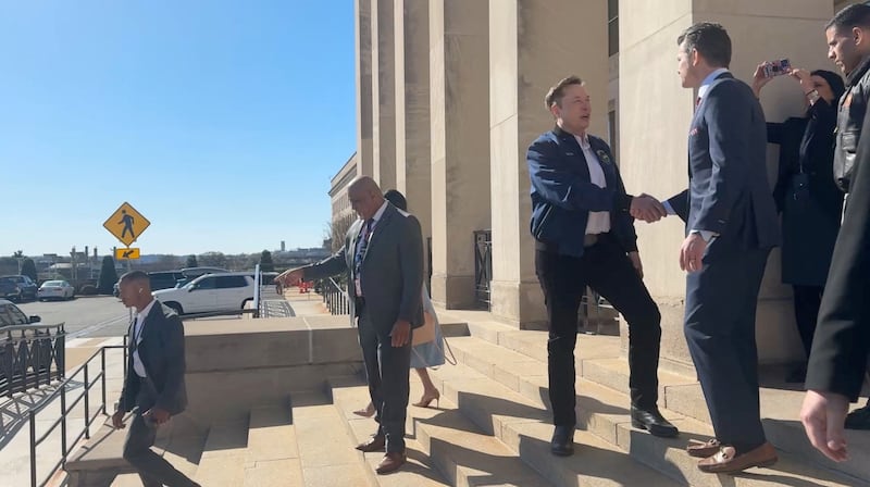 Elon Musk and Pete Hegseth.