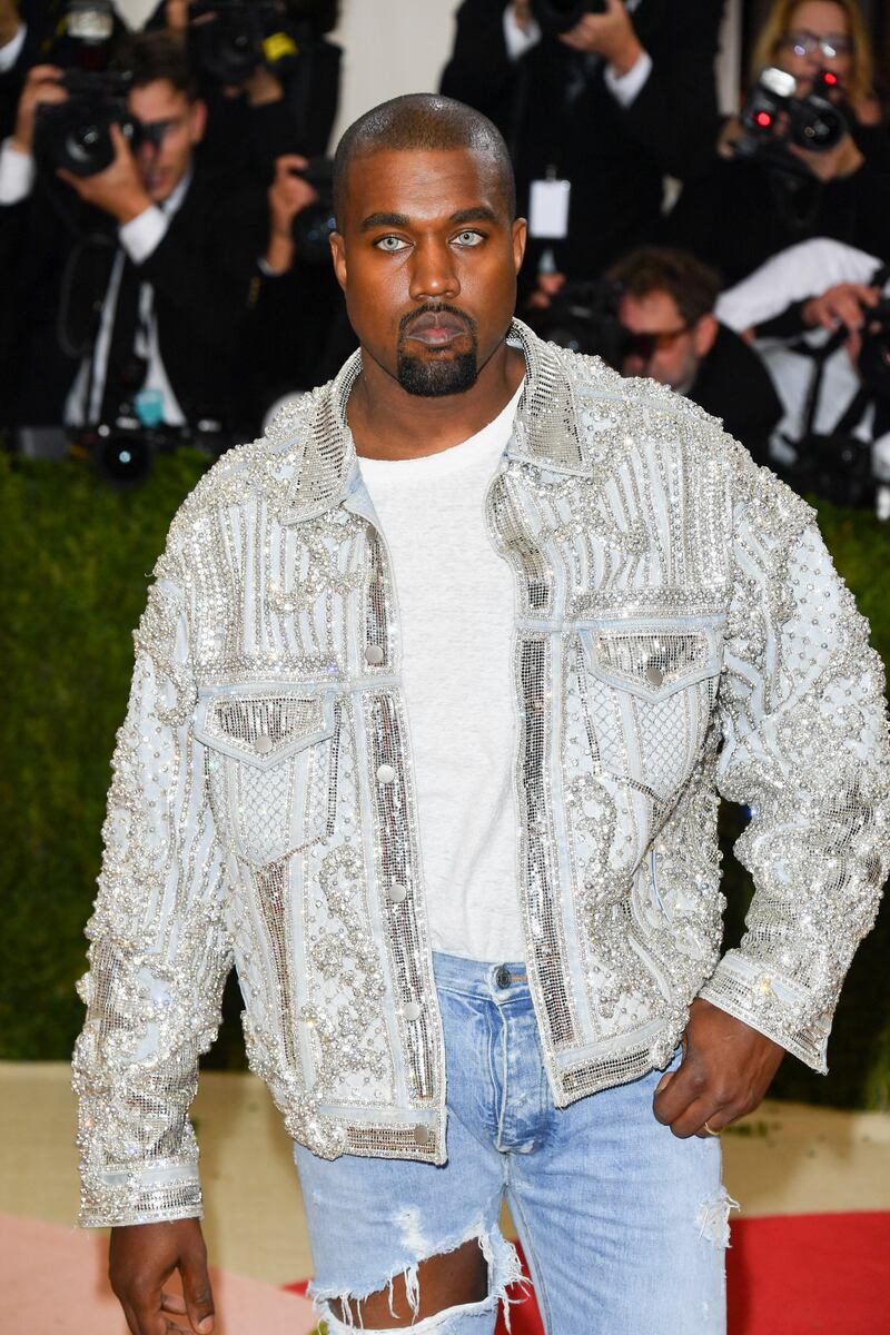 Kanye West attends the 'Manus x Machina: Fashion in an Age of Technology' Costume Institute Gala at the Metropolitan Museum of Art on May 2, 2016 in New York.